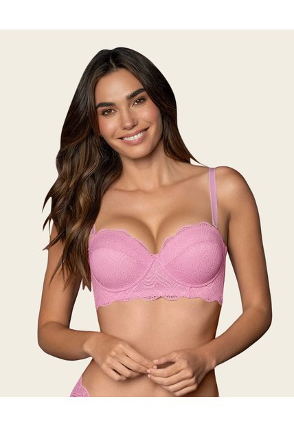 Brasier Realce Alto Leonisa 011877 Rosa