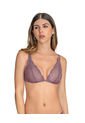 Bralette En Encaje Con Transparencias Y Arco 091017 Morado de Leonisa
