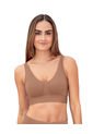 Brasier Tipo Top De Copas Extraíbles Totalmente Cómodo Y Liviano Flexi Brastop 091048 Café de Leonisa