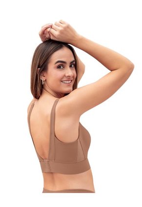 Brasier Tipo Top De Copas Extraíbles Totalmente Cómodo Y Liviano Flexi Brastop 091048 Café