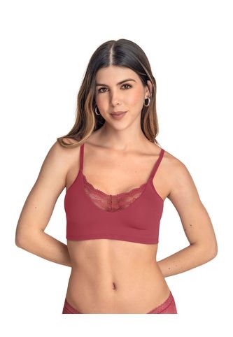 Top Con Detalles De Encaje En Escote Y Espalda 091093 Rojo Leonisa
