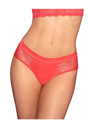 Panty Cachetero En Microfibra Y Detalles En Encaje 092020 Naranja