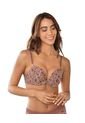 Brasier Push Up De Doble Realce Con Arco 011827 Estampado Manchas de Leonisa