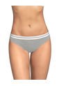 Brasilera En Algodón Jaspe Con Elástico Suave En Cintura 092058J Gris de Leonisa