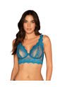 Brasier Tipo Bralette En Encaje Y Transparencias 011967 Azul de Leonisa