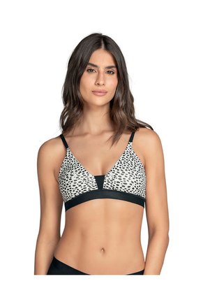 Bralette Tipo Top Ultra Cómodo Y Liviano 091030 Estampado Manchas Negras