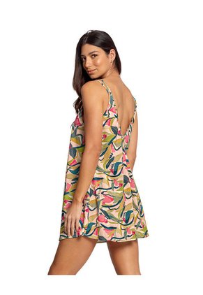 Vestido Corto De Playa Con Cargaderas Dobles 193415N Multicolor