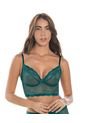 Bustier Siempre Sexy En Encaje Elástico 091078 Verde Azul de Leonisa