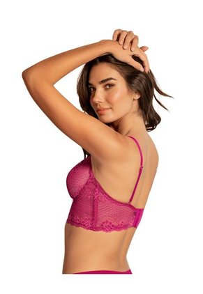 Bustier Siempre Sexy En Encaje Elástico 091078 Fucsia