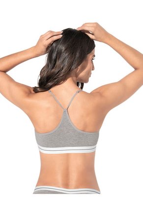 Top En Algodón Jaspe Con Cargaderas Graduables 091082J Gris Jaspe