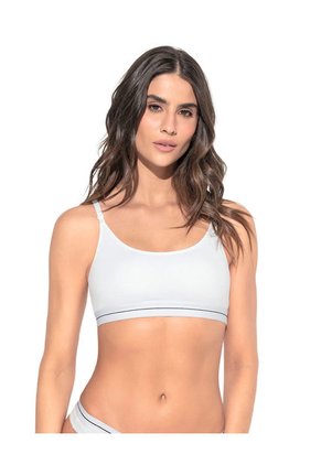 Top En Algodón Escote Redondo 091092 Blanco