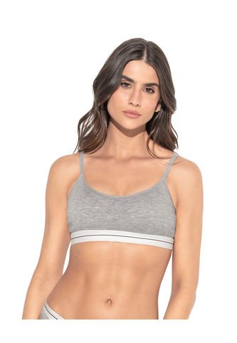 Top En Algodón Jaspe Escote Redondo 091092J Gris Jaspe Leonisa