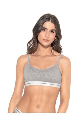 Top En Algodón Jaspe Escote Redondo 091092J Gris Jaspe