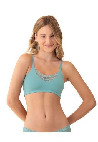 Bralette Con Detalles De Encaje En Escote Y Espalda 091093 Azul Leonisa
