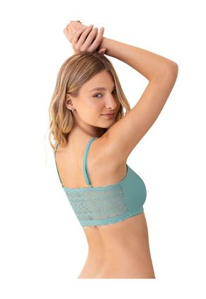 Bralette Con Detalles De Encaje En Escote Y Espalda 091093 Azul