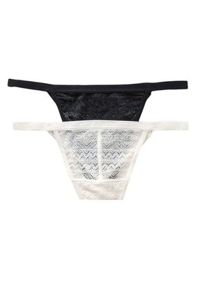 Paquete X 2 Brasileras Tiro Medio En Encaje Delicado Y Suave Con Tu Piel 92059X2 Surtido Negro