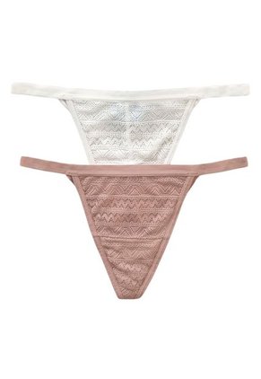 Paquete X 2 Brasileras Tiro Medio En Encaje Delicado Y Suave Con Tu Piel 92059X2 Surtido Rosado