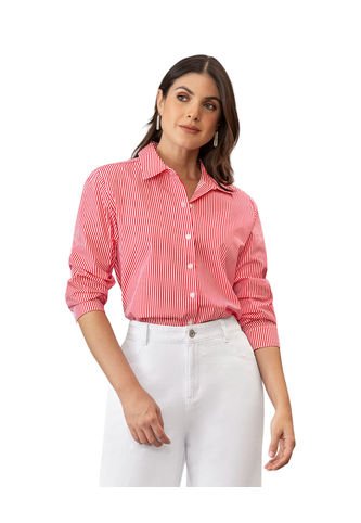 Blusa Manga Larga Con Perilla Funcional F5543S Rojo Leonisa