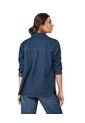 Chaqueta Manga Larga Oversized Con Cuello Camisero F6520 Azul de Leonisa