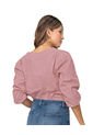 Blusa Manga 3/4 Con Efecto Volumen F6750S Rosa de Leonisa