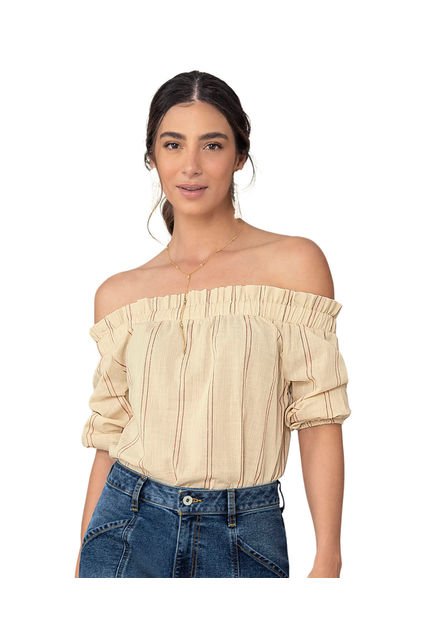Blusa Strapless Elástico F7074 Rojo