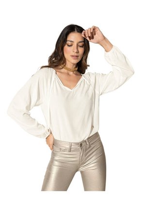 Blusa Manga Larga Silueta Amplia F7135 Crudo