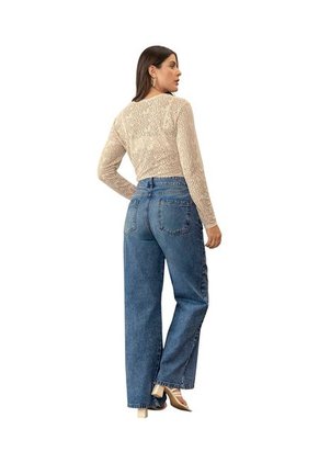 Camiseta Manga Larga En Transparencia Con Textura F7066 Arena