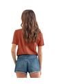 Camiseta En Algodón Manga Corta Con Estampado Localizado J1722S Terracota de Leonisa
