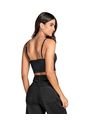 Blusa Crop Top Tipo Corset Con Cargaderas Ajustables J2947 Negro de Leonisa