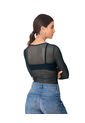Camiseta Manga Larga Tipo Malla J2935 Gris de Leonisa