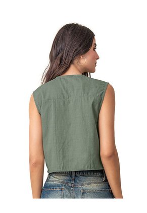 Chaleco Manga Sisa Tipo Cargo J2985 Verde