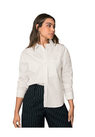 Blusa Manga Larga Con Botones Funcionales En Frente J2988 Blanco Leonisa