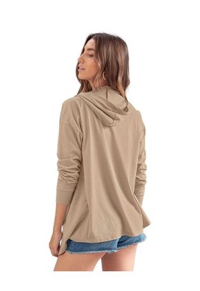 Saquillo Largo Con Capucha Y Puños En La Misma Tela J2733 Arena