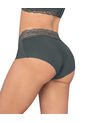 Panty Hípster En Tela Ultraliviana Con Franja De Encaje 012960 Gris Oscuro de Leonisa