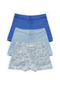 Paquete X 3 Bóxers Con Algodón Elástico 12669X3 Estampado Azul / Azul Rey / Azul Cielo de Leonisa