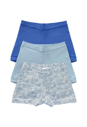 Paquete X 3 Bóxers Con Algodón Elástico 12669X3 Estampado Azul / Azul Rey / Azul Cielo