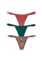 Paquete X 3 Tangas Brasileras De Tiro Bajo 12682X3 Estampado Manchas / Terracota / Verde Az de Leonisa