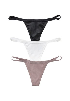 Paquete X 3 Tangas Brasileras De Tiro Bajo 12682X3 Rosado / Blanco / Negro