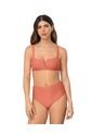 Bikini Con Panty De Tiro Alto Y Top De Escote Recto 201589 Coral de Leonisa