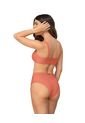Bikini Con Panty De Tiro Alto Y Top De Escote Recto 201589 Coral de Leonisa
