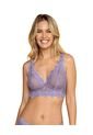 Brasier Tipo Bralette En Encaje Y Transparencias Leonisa Morado de Leonisa