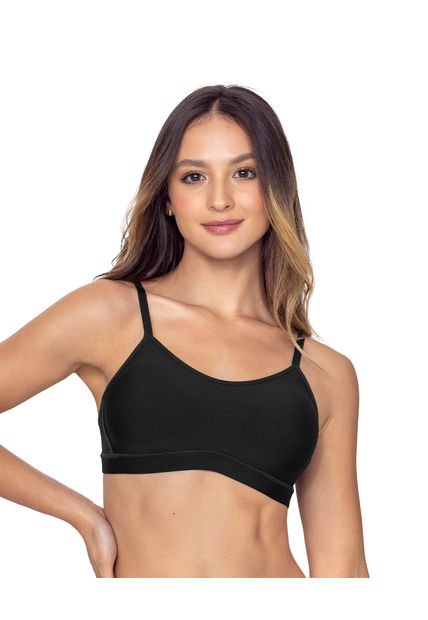 Brasier Sin Arco Con Buen Cubrimiento En Escote Invisible Brastop Leonisa Negro