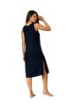 Vestido Manga Sisa Silueta Semiajustada Multipropósito Como Pijama O Exterior FP5923S Negro de Leonisa