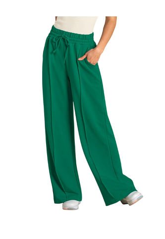Pantalón Tipo Jogger Con Bota Ancha J2721 Verde Leonisa