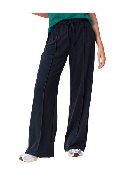 Pantalón Tipo Jogger Con Bota Ancha J2721 Negro