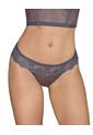 Panty Cachetero En Encaje Y Tul Increíblemente Sexy 092057 Gris de Leonisa