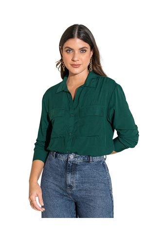 Ropa Exterior Camisa Verde LEONISA F6557 Leonisa