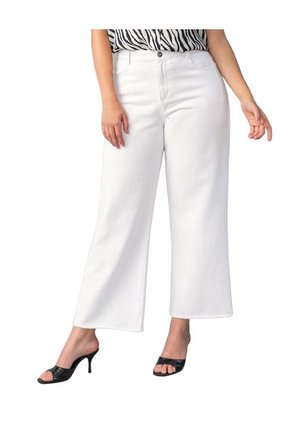 Pantalón Tiro Alto Bota Amplia F6406 Blanco