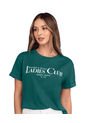 Leonisa Camiseta Básica Manga Corta Con Estampado J2542S Verde de Leonisa