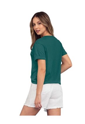 Leonisa Camiseta Básica Manga Corta Con Estampado J2542S Verde